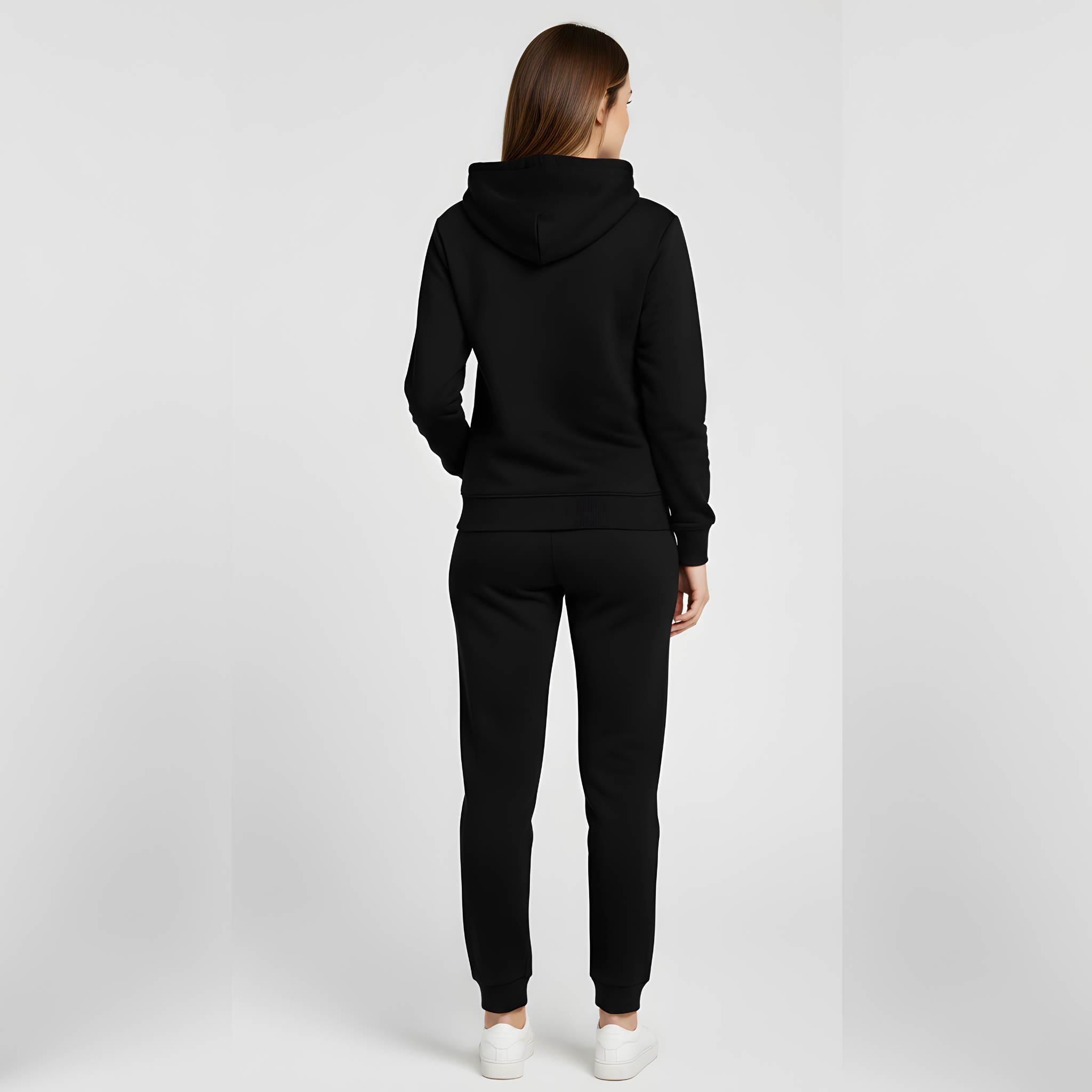 Milano Italia Women's Black Sweat Suit - Premium Hoodie & Joggers Set