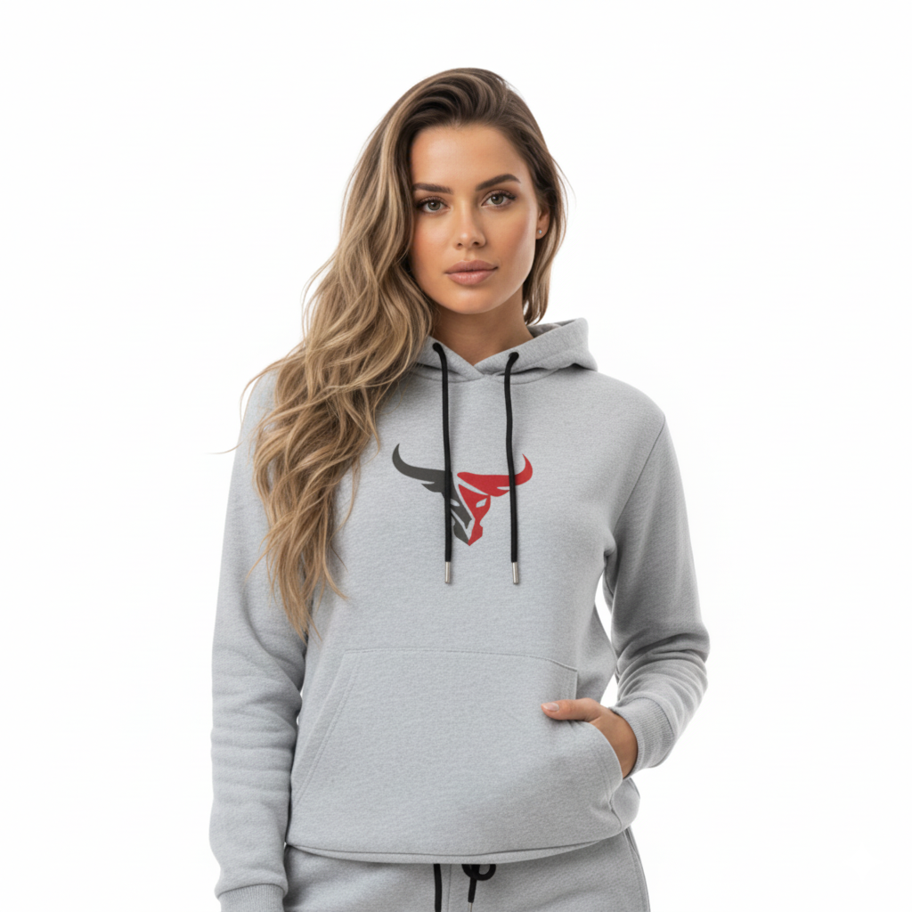 Women's Premium Gray Tracksuit | Athletic Striped Hoodie & Jogger Set