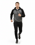 Men's  Casual Pullover Hoodie - Black & Grey