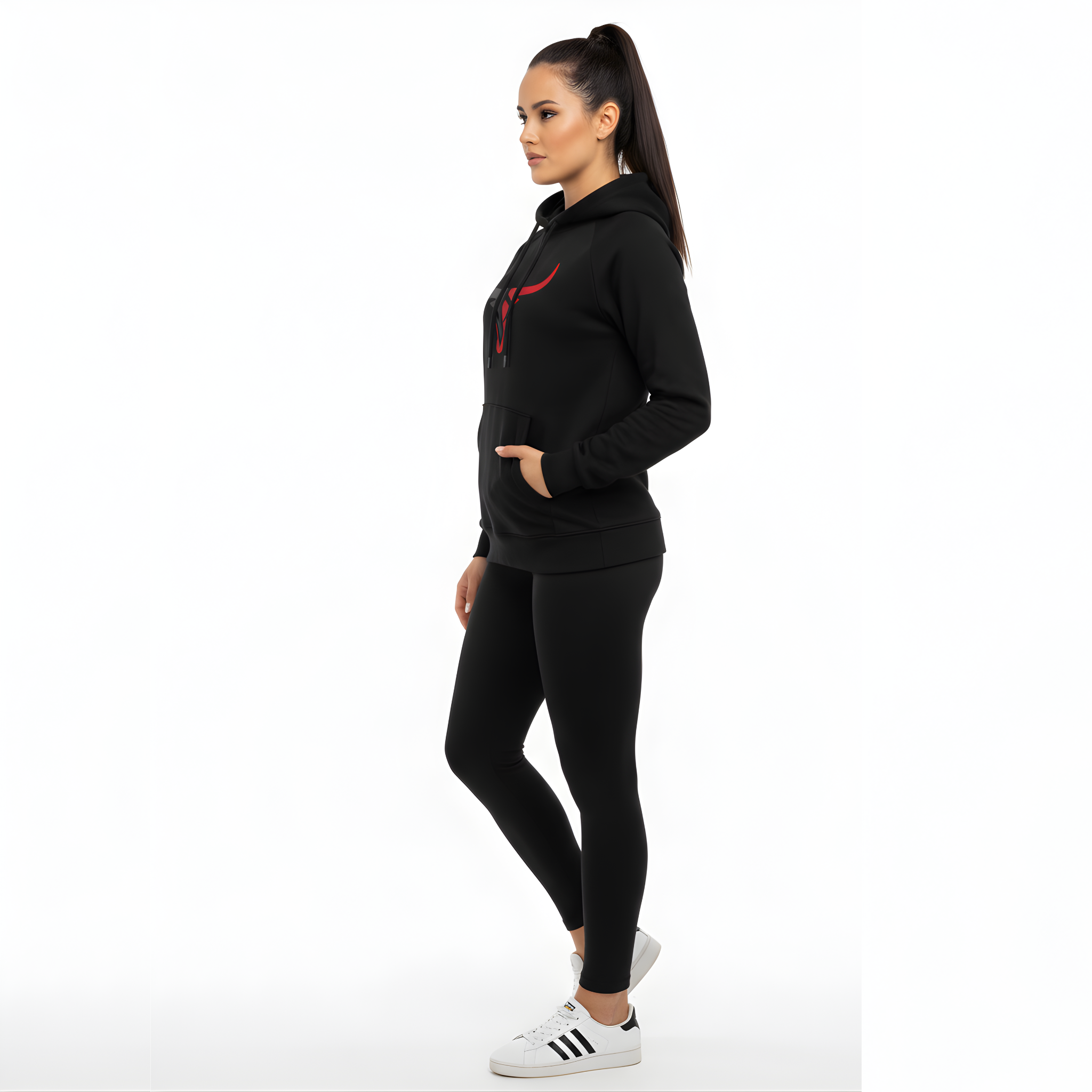 Raging Bull" Power Hoodie - Gym & Athleisure Black hoodie with Bull Head Logo