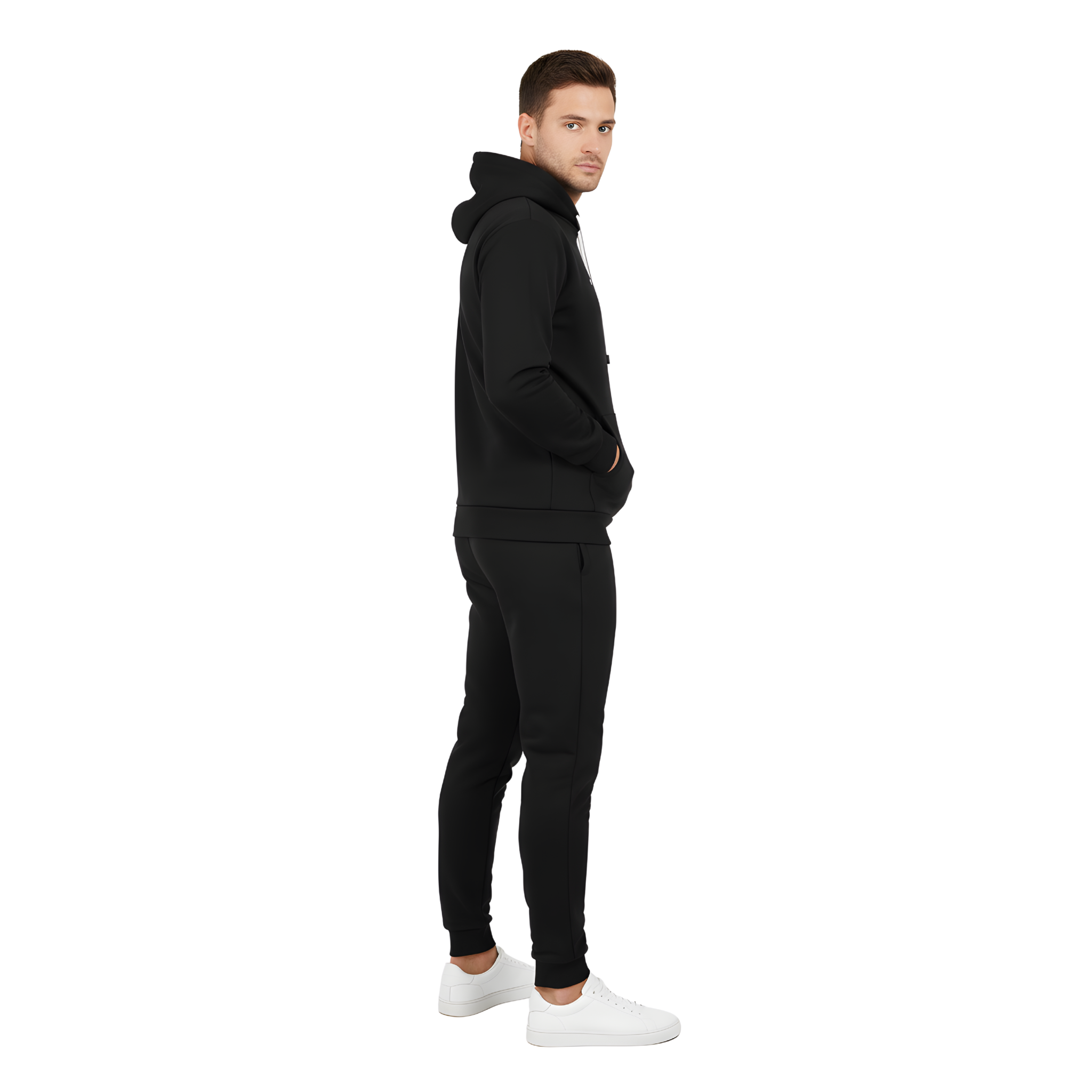 Minimalist "PARIS" Hoodie & Jogger Set | Black Streetwear Collection