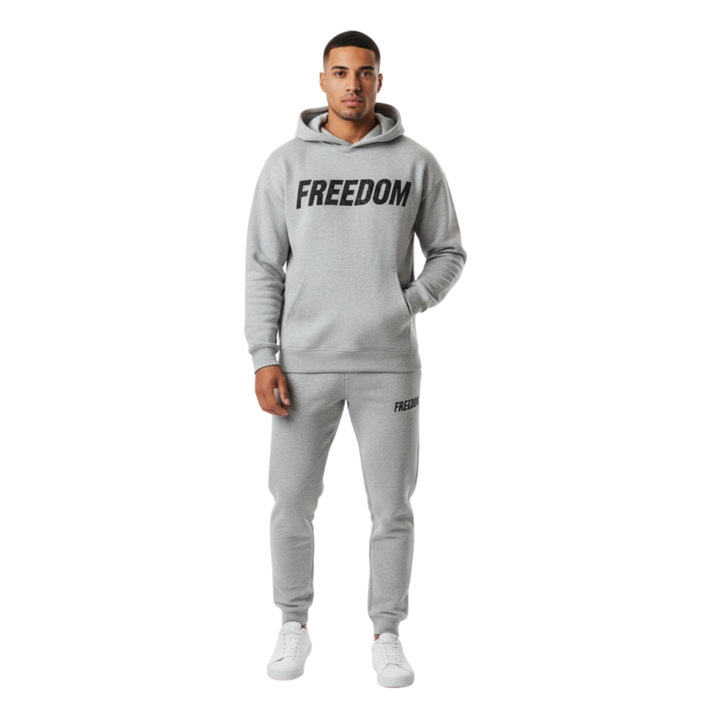The "FREEDOM" Men's Gray Hoodie