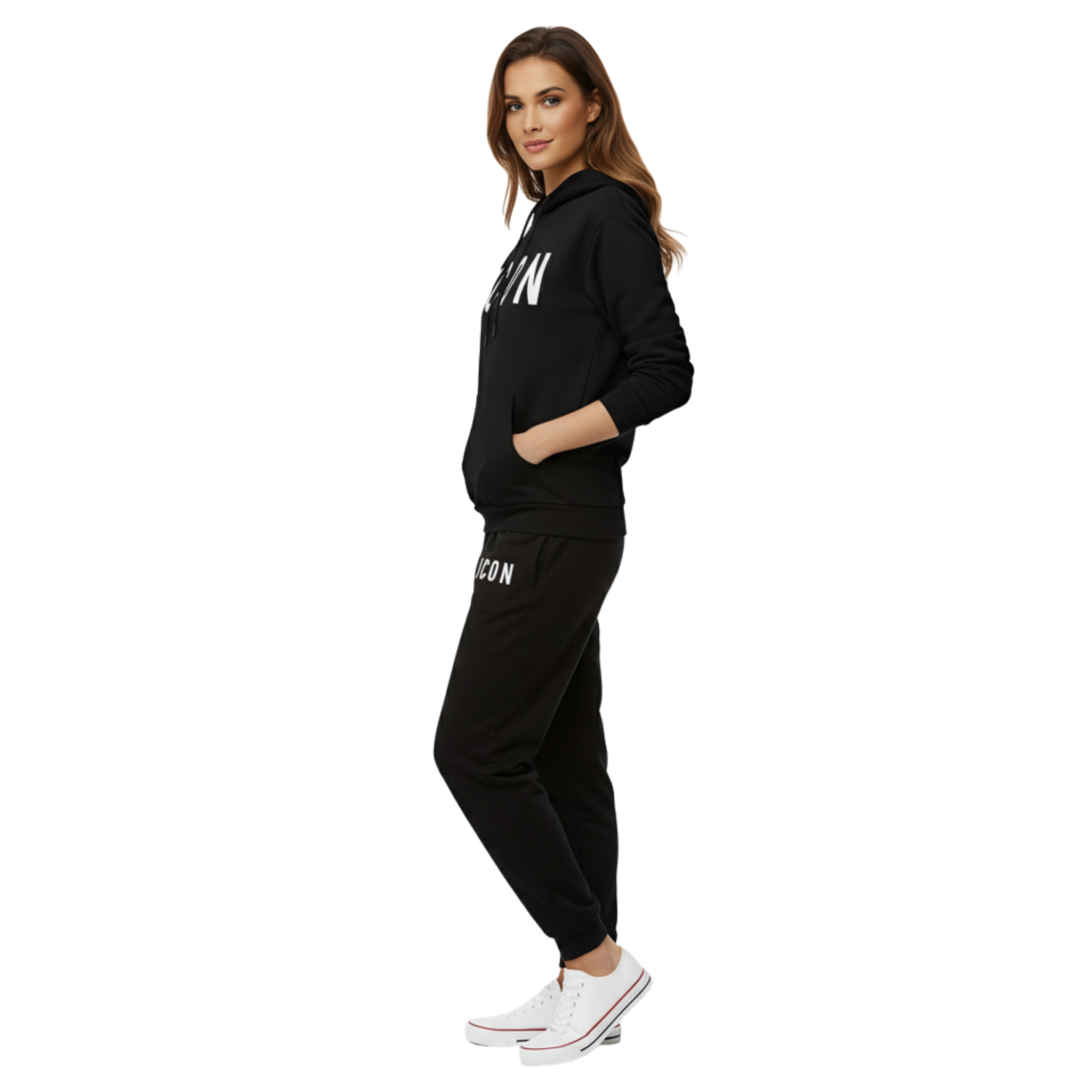 Women's Black "ICON" Statement Hoodie