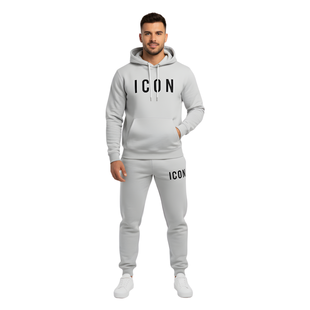Everyday Comfort "ICON" Light Grey Hoodie & Jogger Set