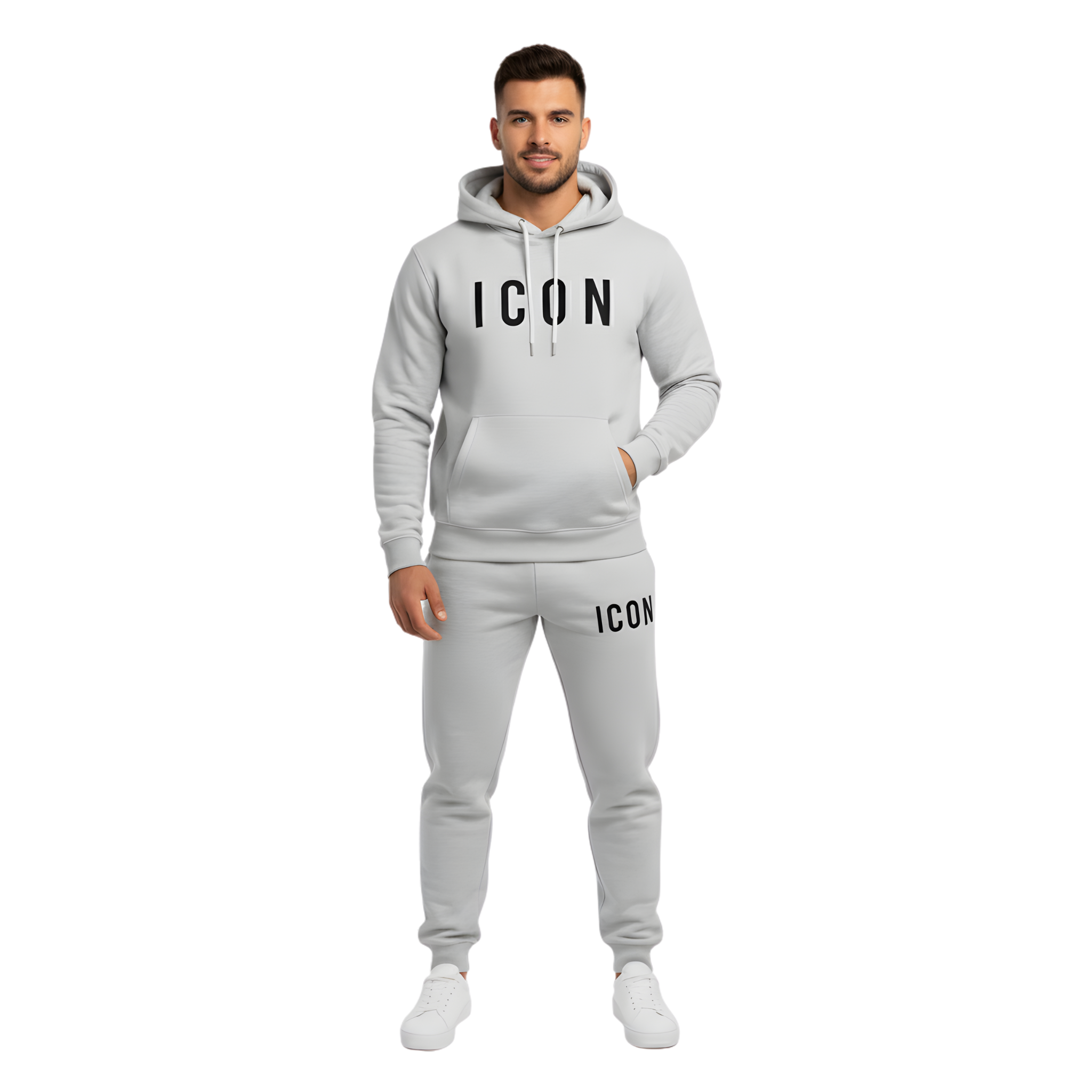 Everyday Comfort "ICON" Light Grey Hoodie & Jogger Set