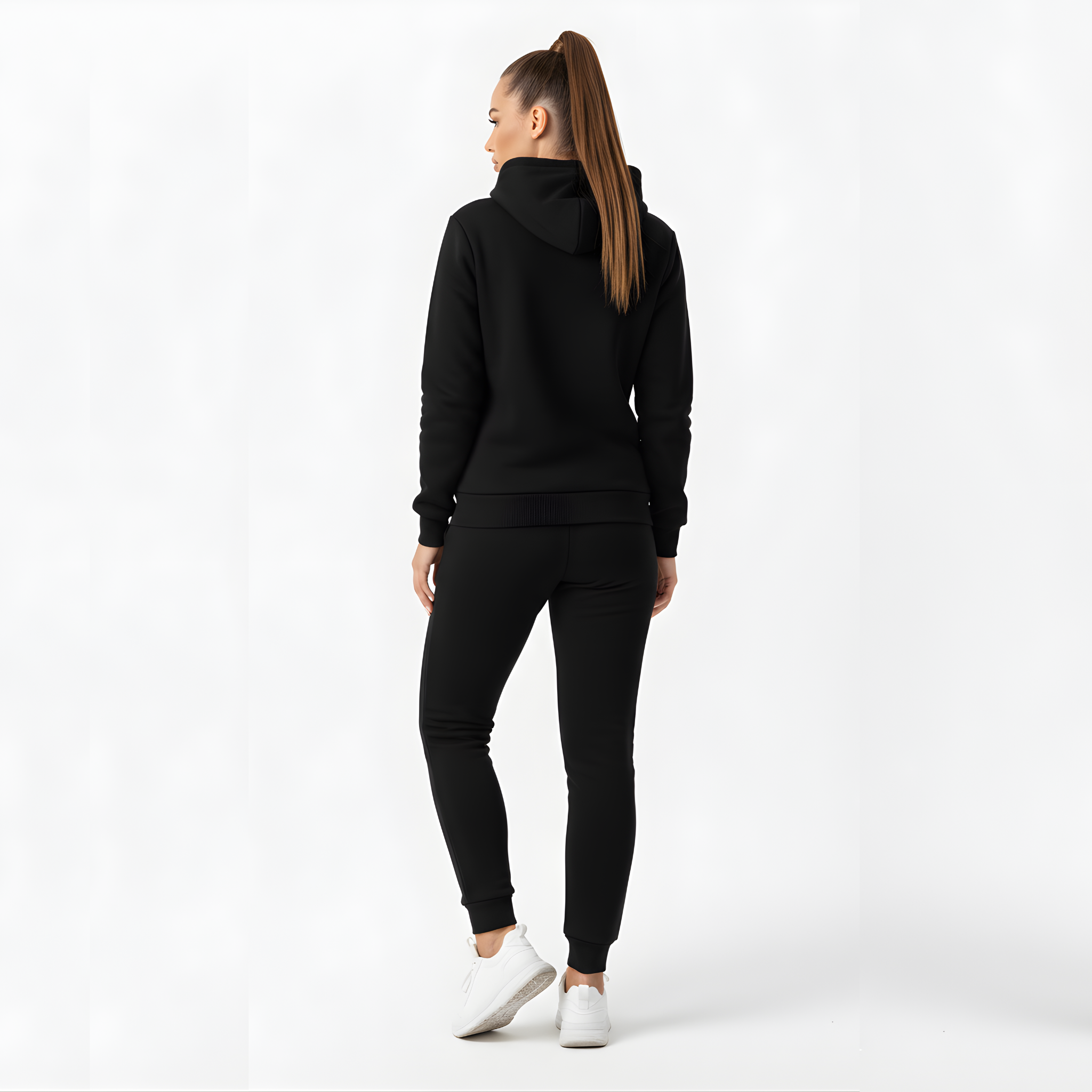 "Electric Bull" Black & White Athleisure Hoodie - High-Impact Fitness hoodie