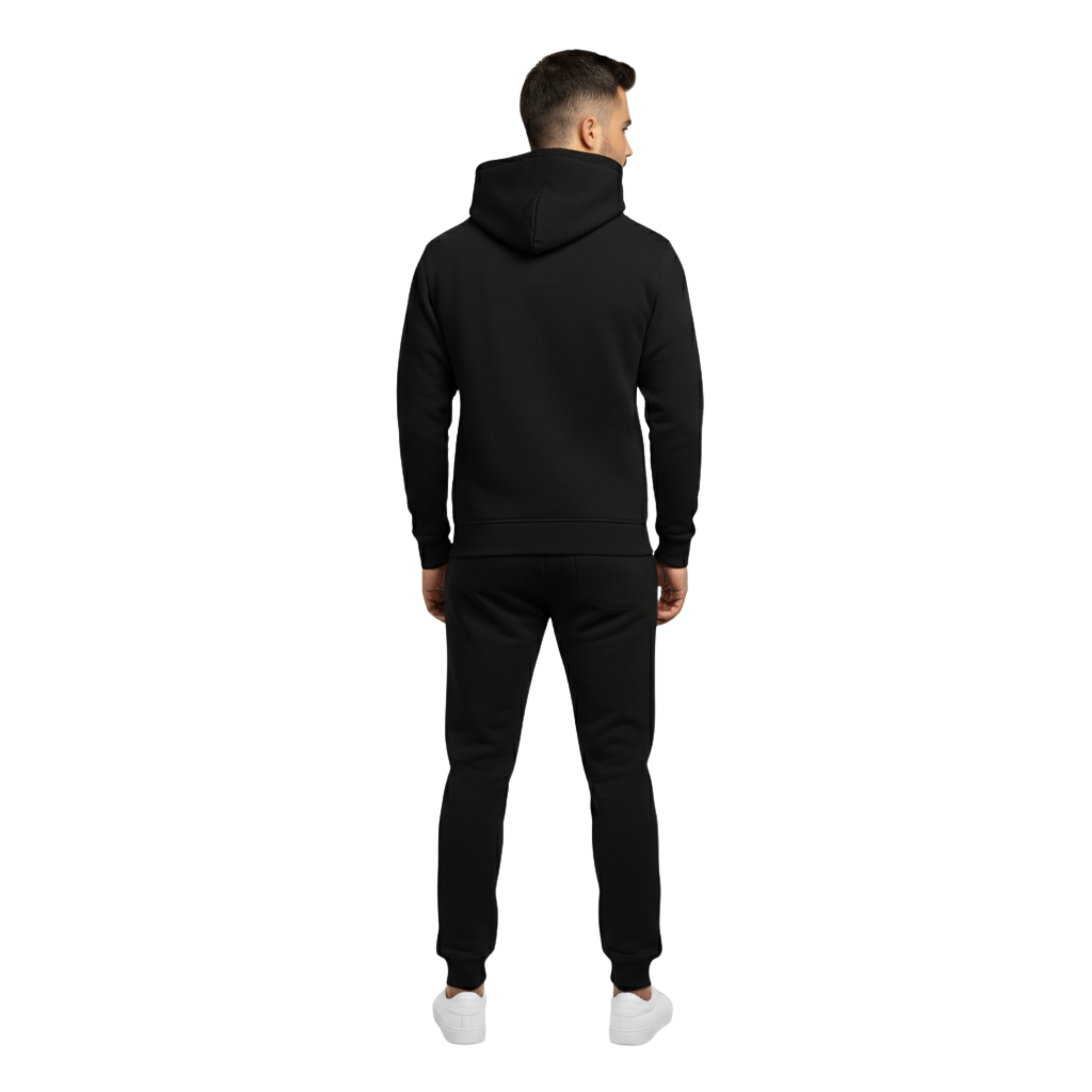 Essential Black ICON Fleece Hoodie & Jogger Set