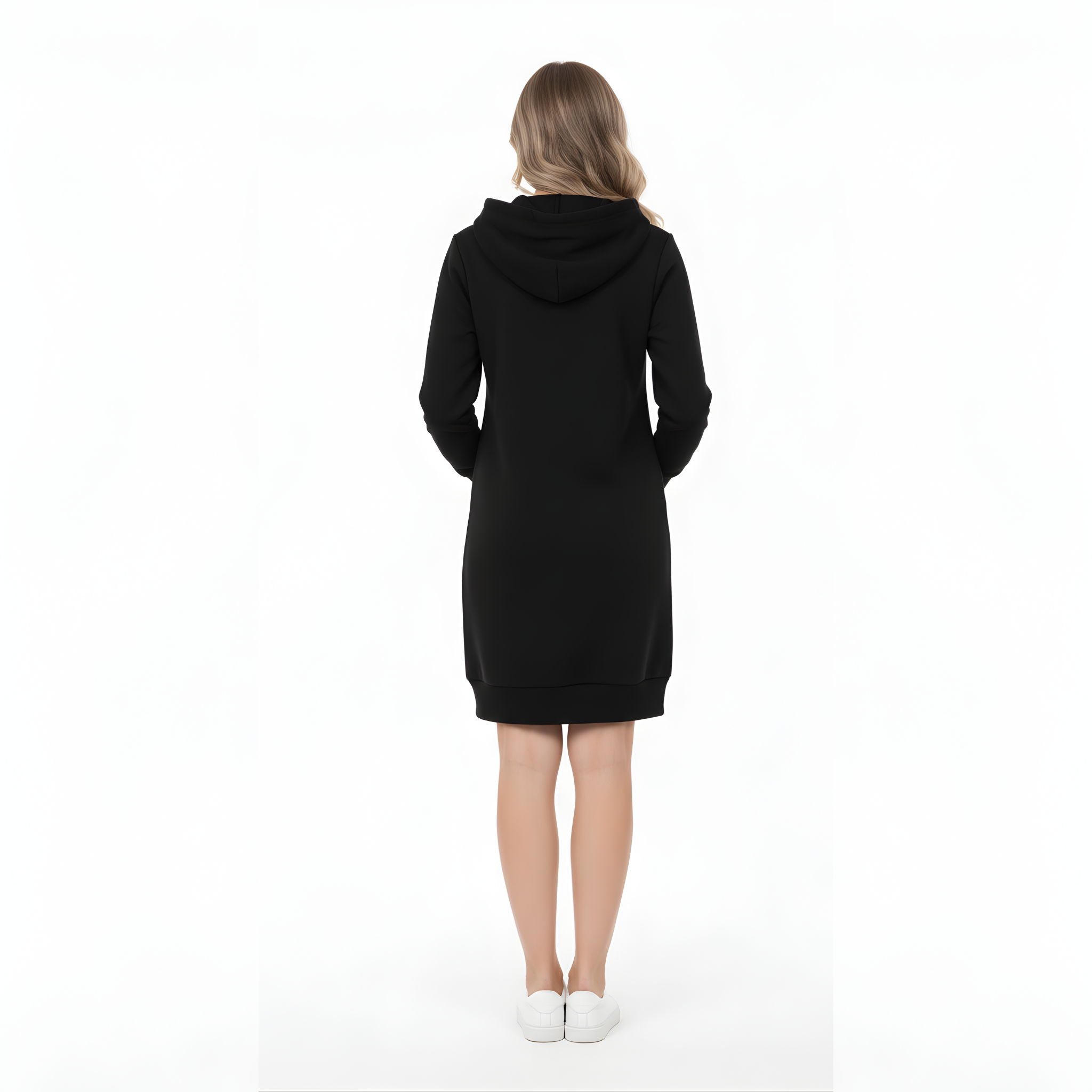 The Essential Black Hoodie Dress - Comfort Chic with Pockets