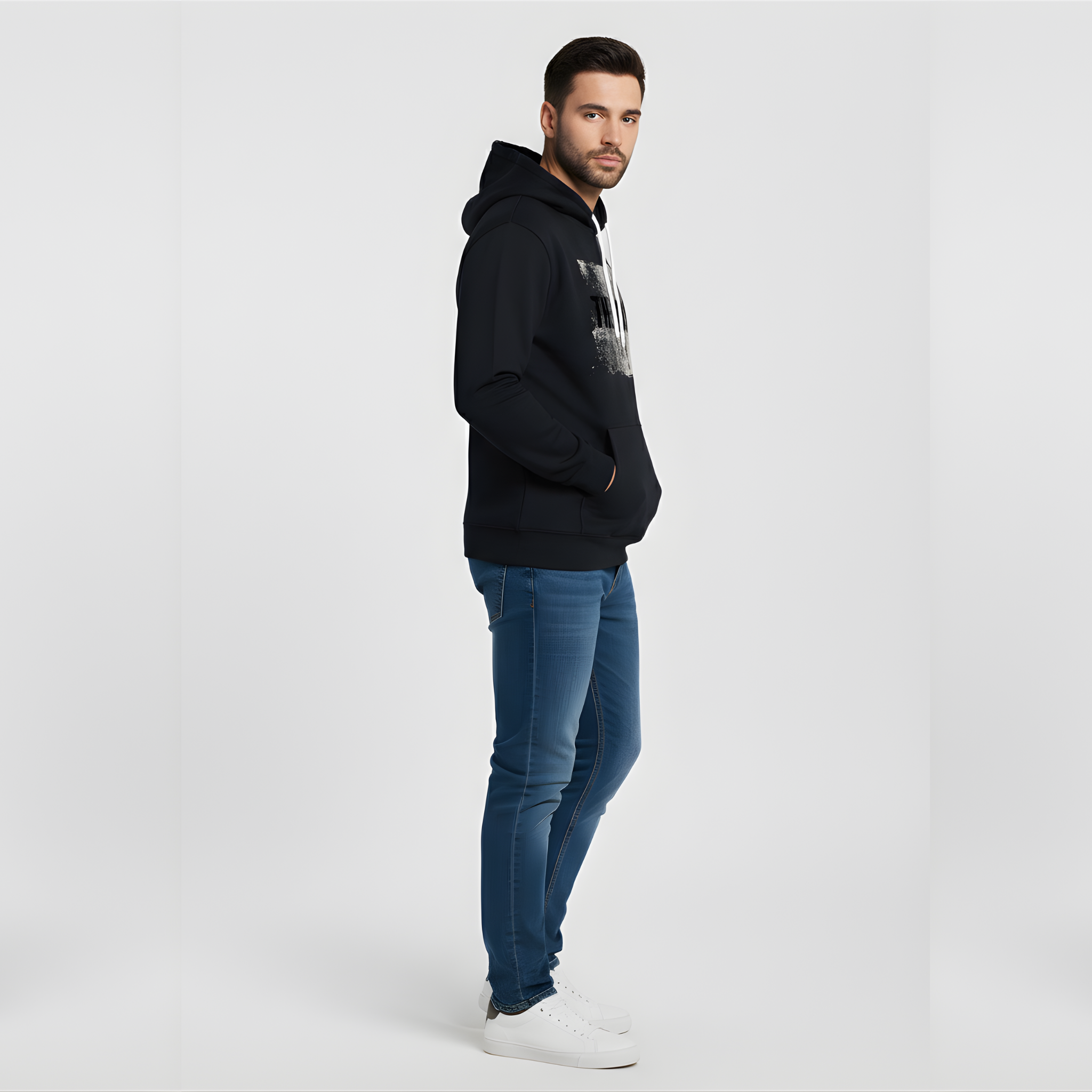 The Boss Hoodie | Bold Black & Distressed Graphic
