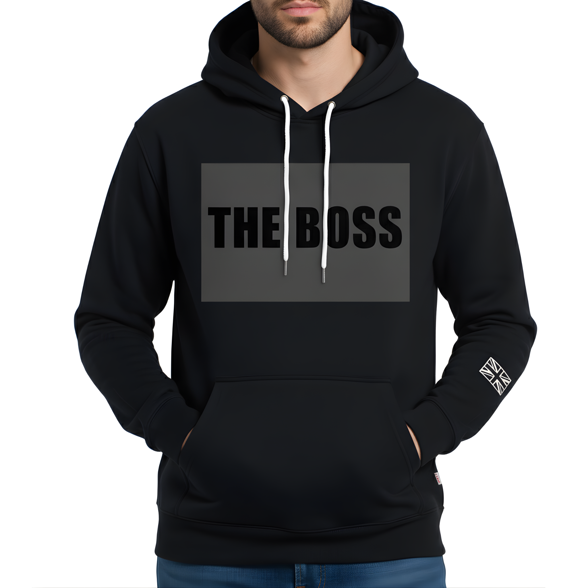 The Boss Hoodie | Sleek Black Statement Pullover