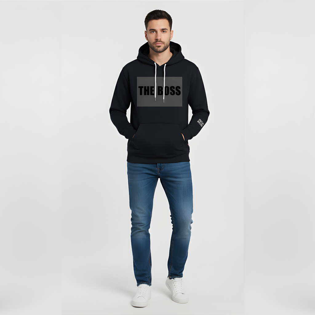 The Boss Hoodie | Sleek Black Statement Pullover