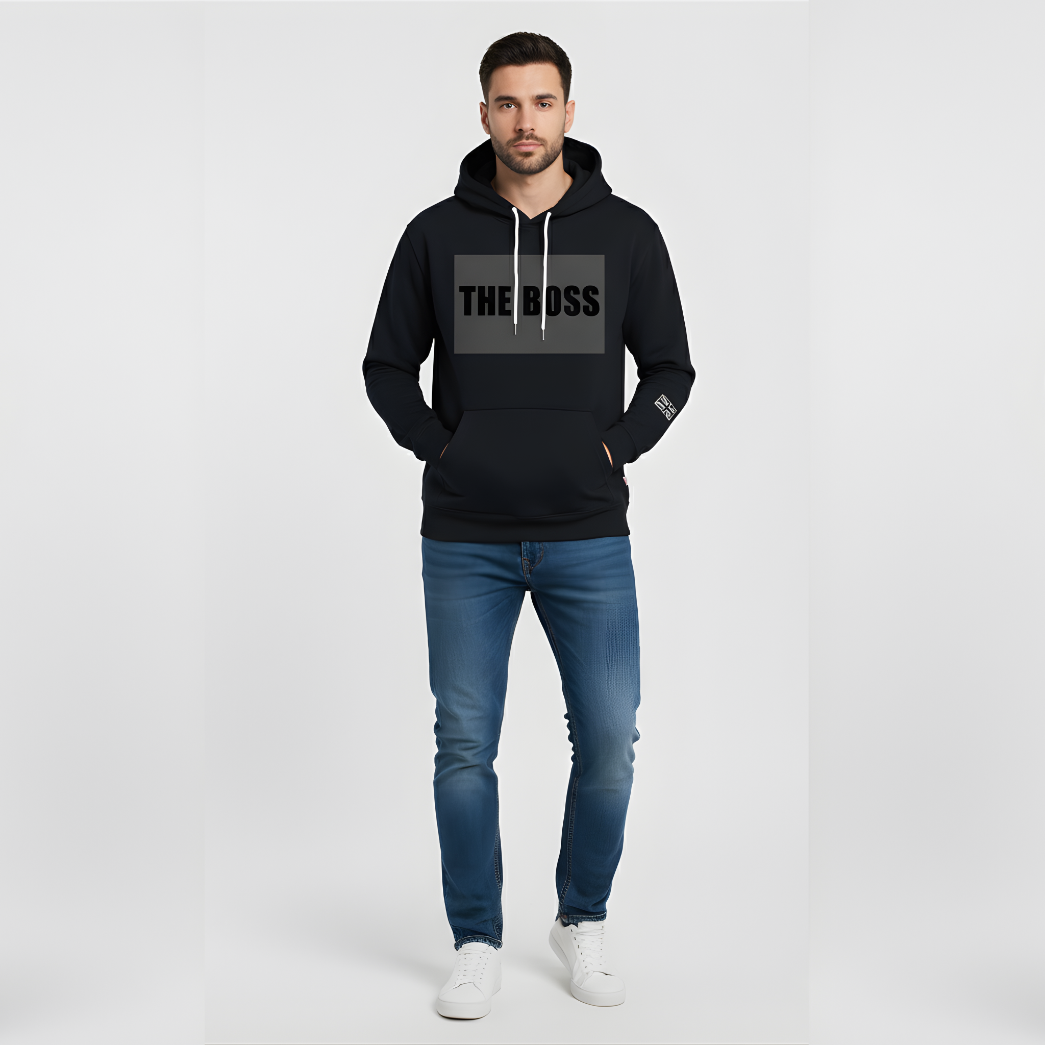 The Boss Hoodie | Sleek Black Statement Pullover