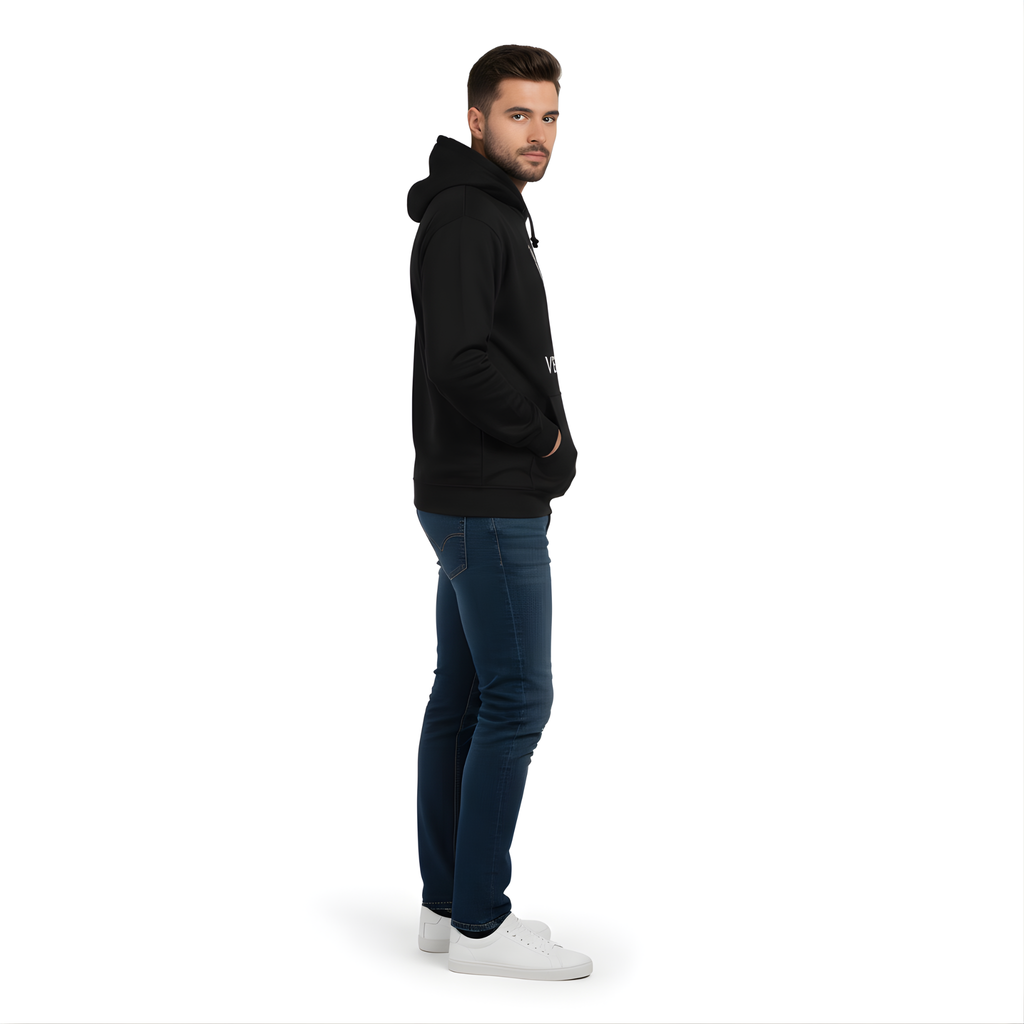 The "Venture" Black Hoodie | Free Spirit Eagle Graphic