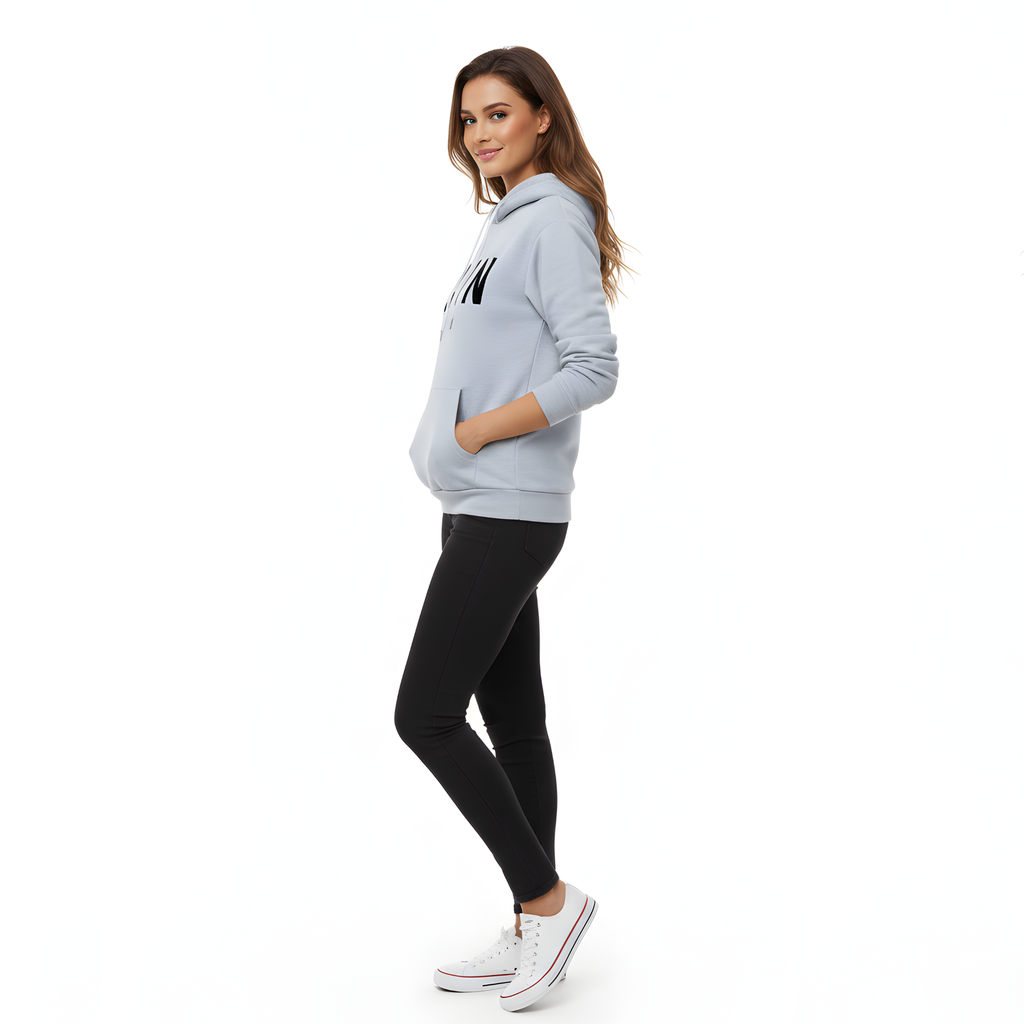 The ICON Hoodie | Soft Blue-Grey Statement Pullover