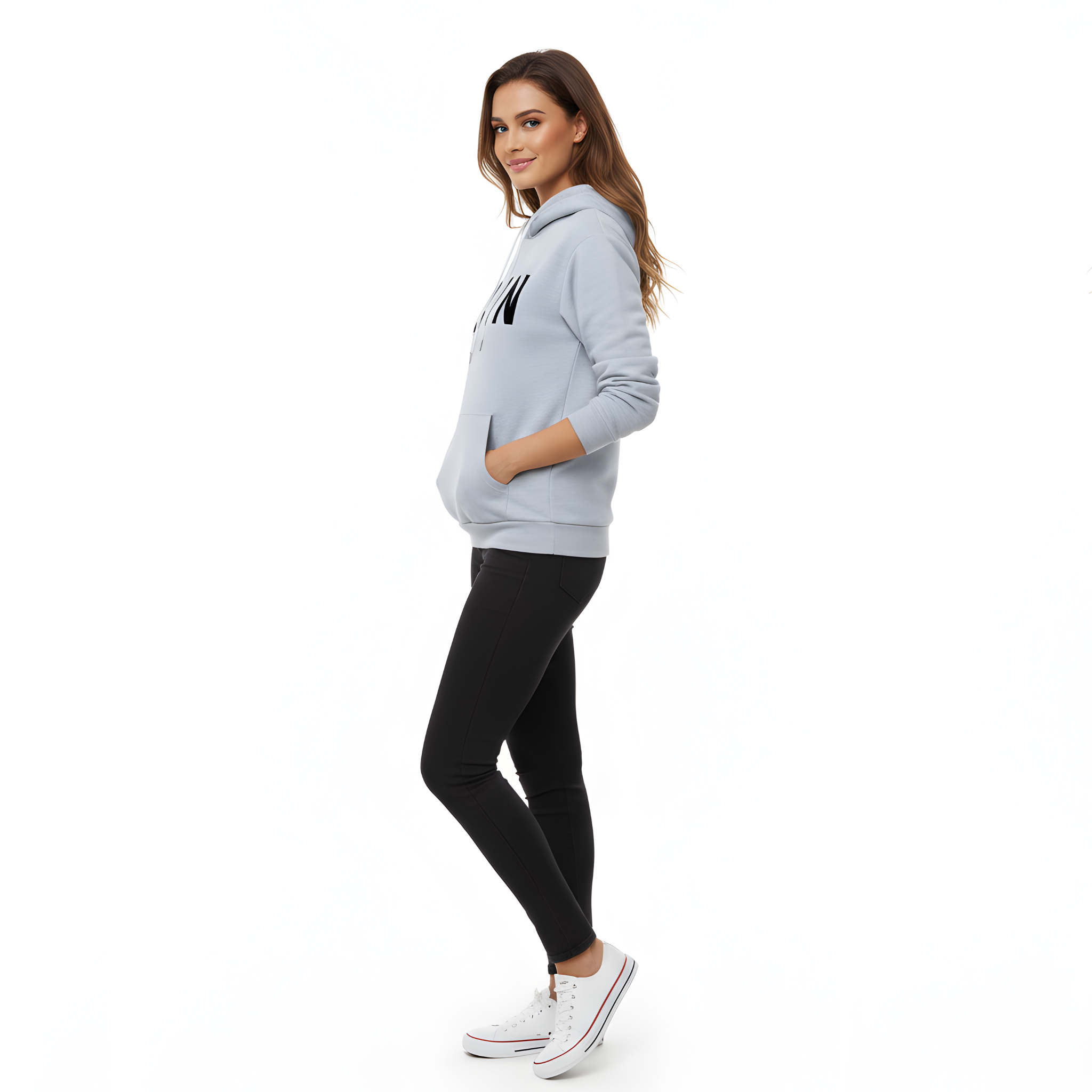The ICON Hoodie | Soft Blue-Grey Statement Pullover