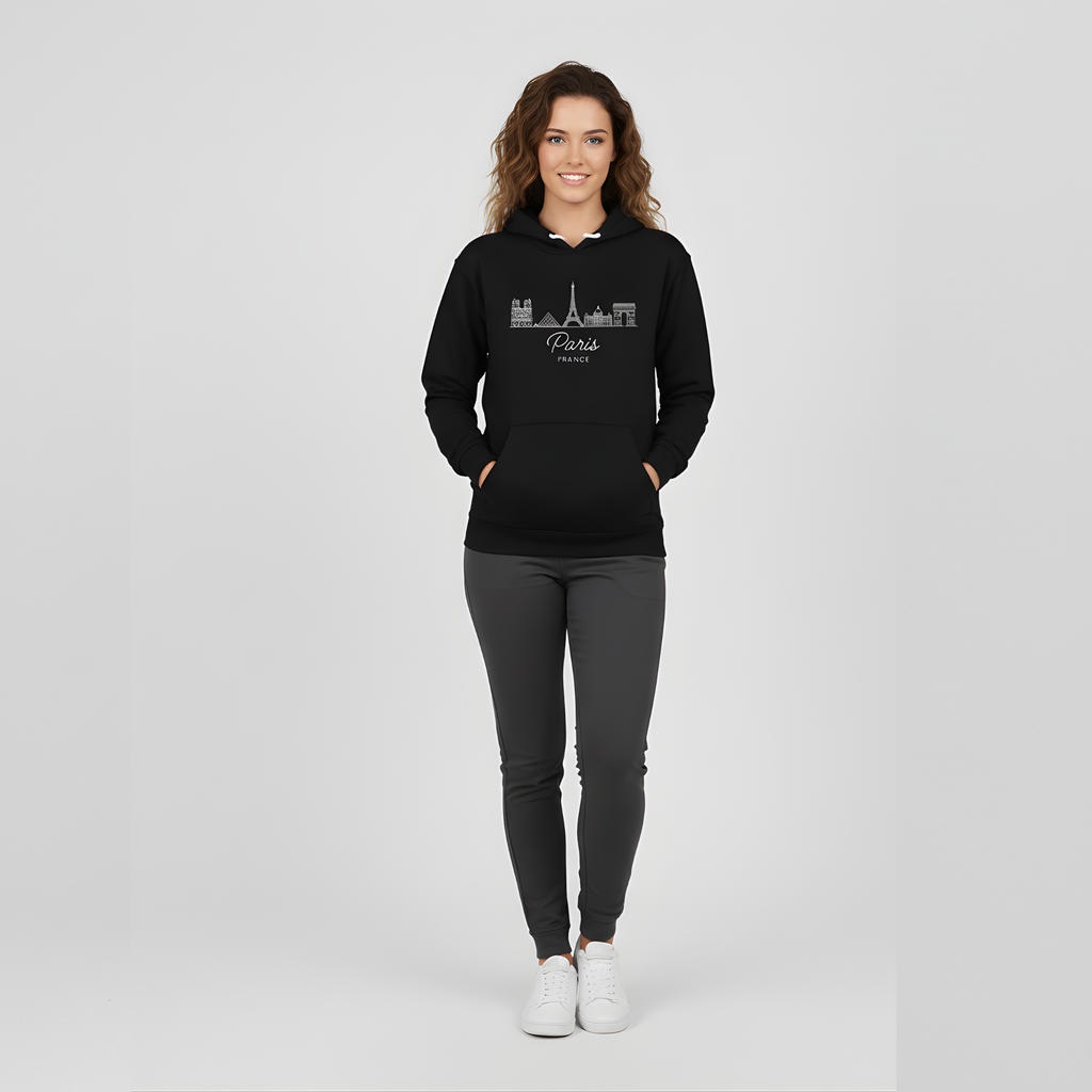 Paris, France Skyline Hoodie | Iconic City of Love Pullover