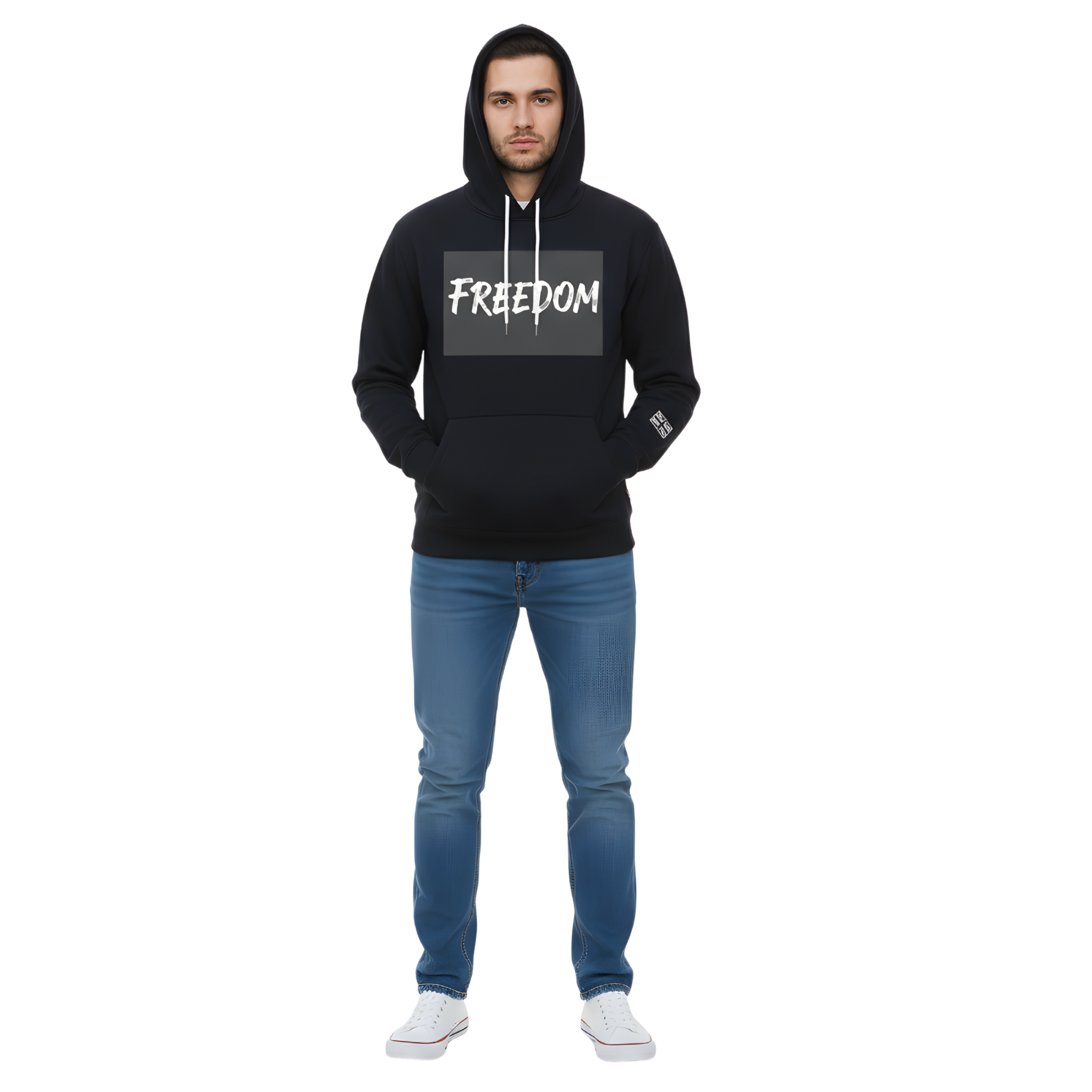 The Freedom Statement Hoodie | Black Graphic Pullover