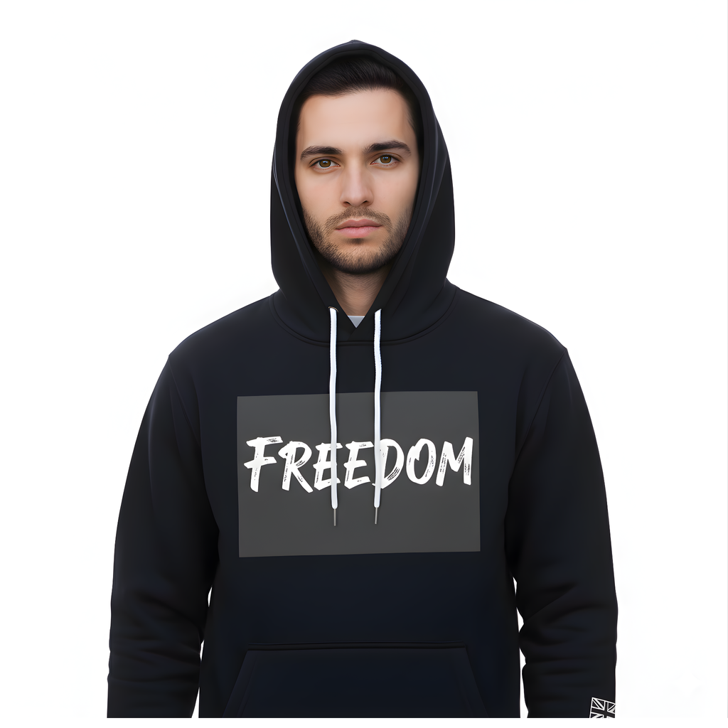 The Freedom Statement Hoodie | Black Graphic Pullover