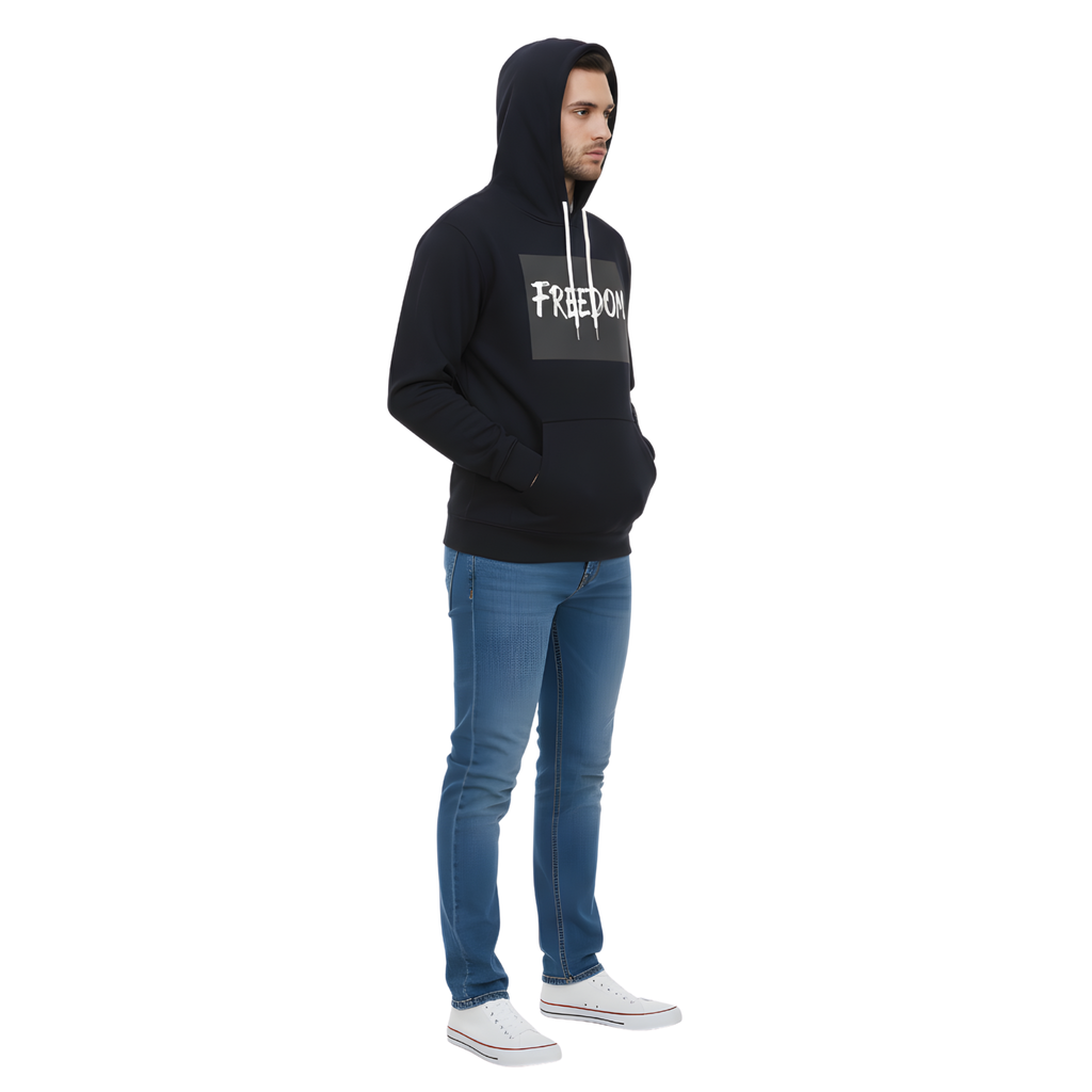 The Freedom Statement Hoodie | Black Graphic Pullover