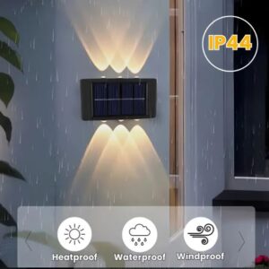 Solar Fence Lights Outdoor – RGB Wall Lights